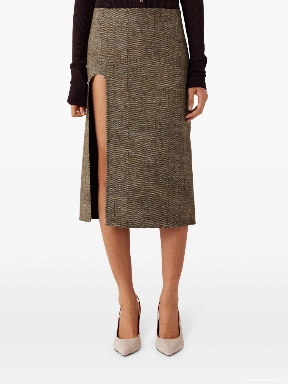 Affordable side-slit tweed McCartney Stella Women skirt midi 0824